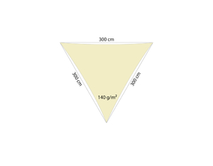 Sonnensegel Basic sand 140 g / qm (300x300x300cm) Sonnensegel Basic sand 140 g / qm (300x300x300cm)