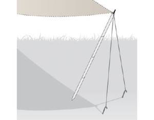 Sonnensegel Befestigungsstange Basic (L=270cm, D=2cm) Sonnensegel Befestigungsstange Basic (L=270cm, D=2cm)