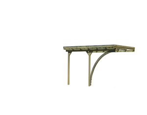 Anlehn Carport Eco 2 (mit Flachdach) mit (1 Ru.bogen Kunststoff 3330x3870x2490mm) Anlehn Carport Eco 2 (mit Flachdach) mit (1 Ru.bogen Kunststoff 3330x3870x2490mm)