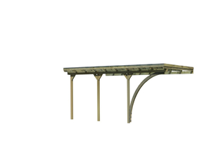 Anlehn Carport Eco 3 (mit Flachdach) mit (1 Ru.bogen Kunststoff 3330x5760x2490mm) Anlehn Carport Eco 3 (mit Flachdach) mit (1 Ru.bogen Kunststoff 3330x5760x2490mm)
