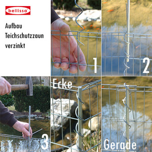 Teichschutzzaun-Set verzinkt (Kleintiergehege 710 x 80 cm) Teichschutzzaun-Set verzinkt (Kleintiergehege 710 x 80 cm)