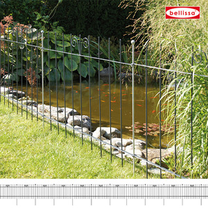 Teichschutzzaun geschm. anthrazit ( L118 x H90 cm) Teichschutzzaun geschm. anthrazit ( L118 x H90 cm)