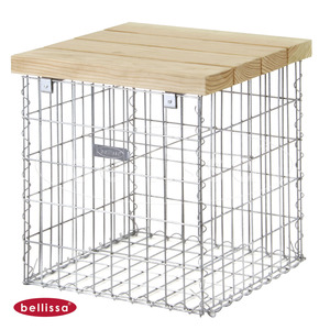 Gabionen Bank 55x55x54 cm mit Sitzfläche (Douglasie) Gabionen Bank 55x55x54 cm mit Sitzfläche (Douglasie)