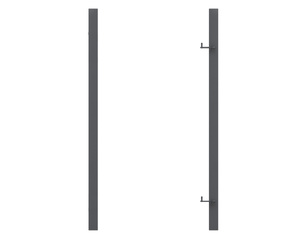 Torpfosten Einzeltor (2er-Set), Metall, anthrazit 8x8x255cm Torpfosten Einzeltor (2er-Set), Metall, anthrazit 8x8x255cm