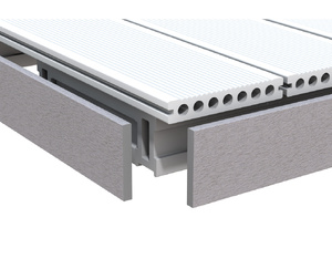 DreamDeck WPC Abschluss grau 10x80x2000mm DreamDeck WPC Abschluss grau 10x80x2000mm