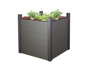 Hochbeet Design WPC mit Alupfosten (anthrazit, 100 x 100 x 89) Hochbeet Design WPC mit Alupfosten (anthrazit, 100 x 100 x 89)