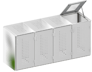 BINTO Edelstahlvariante 8, 4er-Box mit Deckel BINTO Edelstahlvariante 8, 4er-Box mit Deckel
