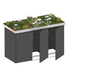 Binto HPL schiefer Variante/Set 3er-Box, Pflanzschale Binto HPL schiefer Variante/Set 3er-Box, Pflanzschale