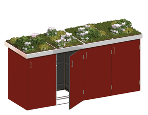 BINTO HPL rot Variante/Set 4er-Box, Pflanzschale BINTO HPL rot Variante/Set 4er-Box, Pflanzschale