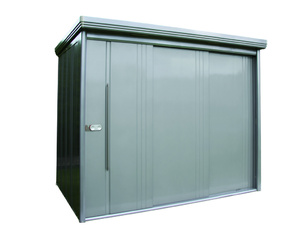 Metallhaus Nagoya rauchgrau ohne Regale und Boden, mit Tür 253x192x211cm Metallhaus Nagoya rauchgrau ohne Regale und Boden, mit Tür 253x192x211cm