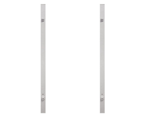 Torpfosten Doppeltor (2er-Set), Metall, silber 8x8x255cm Torpfosten Doppeltor (2er-Set), Metall, silber 8x8x255cm