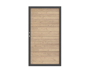 SYSTEM WPC Tor sand, Anthrazit-Rahmen (DIN links 98x180cm) SYSTEM WPC Tor sand, Anthrazit-Rahmen (DIN links 98x180cm)