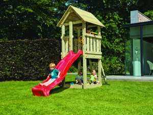 Spielturm Ben (mit Wellenrutsche 290 cm apfelgrün) Spielturm Ben (mit Wellenrutsche 290 cm apfelgrün)