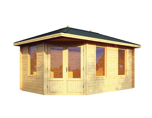 Gartenhaus Anna 40-A/1 mit schwarzen Rechteck-Dachschindeln 453x299cm Gartenhaus Anna 40-A/1 mit schwarzen Rechteck-Dachschindeln 453x299cm