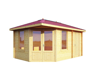 Gartenhaus Anna 40-A/2 mit roten Rechteck-Dachschindeln 453x299cm Gartenhaus Anna 40-A/2 mit roten Rechteck-Dachschindeln 453x299cm