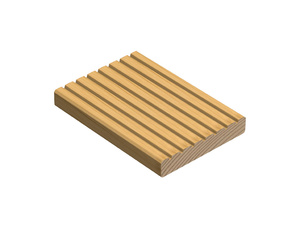 Terrassendiele Lärche 45x143, 400cm Oberseite genutet, sib. Lärche Terrassendiele Lärche 45x143, 400cm Oberseite genutet, sib. Lärche