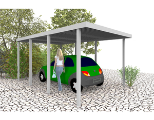 Basicline Carport silbergrau Basicline Carport silbergrau