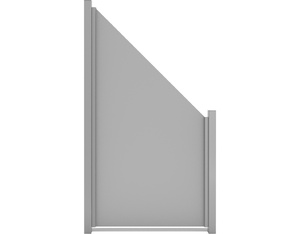 Premo HPL-Sichtschutzelement, schräg Uni (Grau 90x180/90cm) Premo HPL-Sichtschutzelement, schräg Uni (Grau 90x180/90cm)