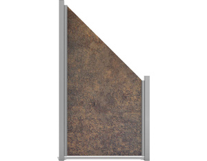 Premo HPL-Sichtschutzelement, schräg (Rostoptik 90x180/90cm) Premo HPL-Sichtschutzelement, schräg (Rostoptik 90x180/90cm)