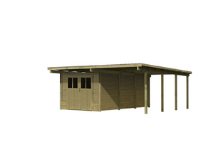Doppelcarport Eco 2 Variante A mit (Abstellraum 204x540 cm Kunststoff) Doppelcarport Eco 2 Variante A mit (Abstellraum 204x540 cm Kunststoff)