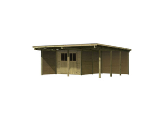Doppelcarport Eco 2 Variante B mit (Abstellraum 204x360 cm, Seitenwand u.) Doppelcarport Eco 2 Variante B mit (Abstellraum 204x360 cm, Seitenwand u.)