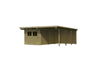 Doppelcarport Eco 2 Variante B mit (Abstellraum 204x540 cm, Rückwand) Doppelcarport Eco 2 Variante B mit (Abstellraum 204x540 cm, Rückwand)