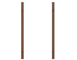 Torpfosten Doppeltor (2er-Set), Metall, braun 8x8x255cm Torpfosten Doppeltor (2er-Set), Metall, braun 8x8x255cm