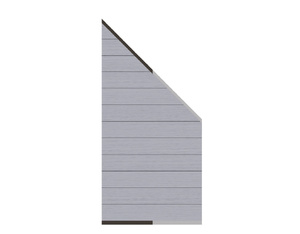 SYSTEM WPC Zaun-Anschluss-Set grau 89x180cm SYSTEM WPC Zaun-Anschluss-Set grau 89x180cm