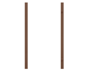 Torpfosten Einzeltor (2er-Set), Metall, braun 8x8x255cm Torpfosten Einzeltor (2er-Set), Metall, braun 8x8x255cm