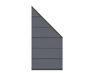 SYSTEM WPC XL Zaun-Anschluss-Set anthrazit 89x180cm SYSTEM WPC XL Zaun-Anschluss-Set anthrazit 89x180cm