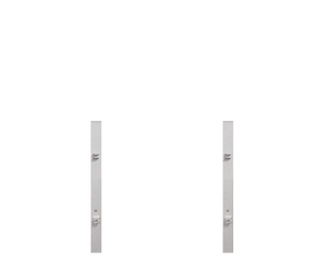 Torpfosten Doppeltor Vorgarten (2er-Set) silber Metall, 8x8x150cm Torpfosten Doppeltor Vorgarten (2er-Set) silber Metall, 8x8x150cm