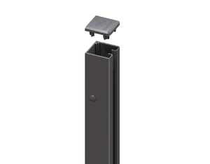 SYSTEM U-Klemmprofil Anthrazit 95cm SYSTEM U-Klemmprofil Anthrazit 95cm