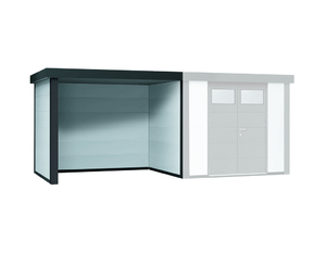 Metallhaus Eleganto Lounge Links Weiß 284x238cm Metallhaus Eleganto Lounge Links Weiß 284x238cm