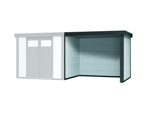 Metallhaus Eleganto Lounge Rechts Weiß 284x238cm Metallhaus Eleganto Lounge Rechts Weiß 284x238cm