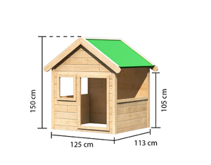 Kinderhaus Jim, naturbel. (1130x1250x1500mm) Kinderhaus Jim, naturbel. (1130x1250x1500mm)