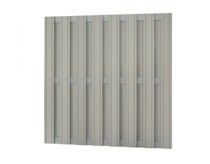 WPC Lamellenzaun hellgrau, Alu-Riegel