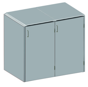 BINTO HPL grau Variante/Set 2 er Box, HPL-Deckel BINTO HPL grau Variante/Set 2 er Box, HPL-Deckel
