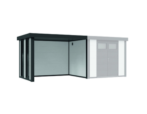 Eleganto Lounge inkl. 2 Fenster Links Weiß 284 x 238 cm Eleganto Lounge inkl. 2 Fenster Links Weiß 284 x 238 cm