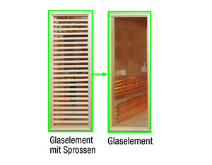 Sauna Paradiso: Tausch Sprossen in Glas (nur in Verbindung mit Sauna)