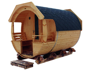 Saunafass Premium Finja 2 Thermoholz montiert Ø226 x 292 cm Saunafass Premium Finja 2 Thermoholz montiert Ø226 x 292 cm