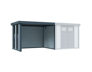 Eleganto Lounge inkl. 2 Fenster Links Lichtgrau 284 x 238 cm Eleganto Lounge inkl. 2 Fenster Links Lichtgrau 284 x 238 cm