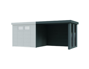 Eleganto Lounge inkl. 2 Fenster Rechts Granitgrau 284 x 238 cm Eleganto Lounge inkl. 2 Fenster Rechts Granitgrau 284 x 238 cm