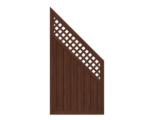 LONGLIFE RIVA Anschluss mit Gitter, Nussbaum 90x180/90cm LONGLIFE RIVA Anschluss mit Gitter, Nussbaum 90x180/90cm