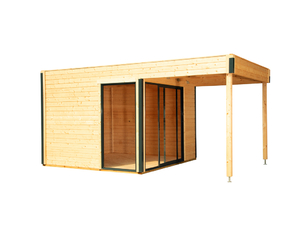 Gartenhaus Studio 44-B Alu-Anthrazit mit Lounge Gartenhaus Studio 44-B Alu-Anthrazit mit Lounge