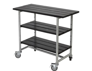 Urban Beistelltisch mit zwei Böden 50x100x90 cm (BxLxH) schwarz farbgrundiert Urban Beistelltisch mit zwei Böden 50x100x90 cm (BxLxH) schwarz farbgrundiert