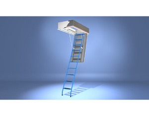 Bodentreppe StahlBlau mit WärmeSchutz WSPH Deckenöffnung 140x70, lichte Raumhöhe 237-247 Bodentreppe StahlBlau mit WärmeSchutz WSPH Deckenöffnung 140x70, lichte Raumhöhe 237-247