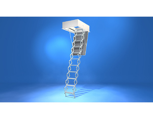 Scherentreppe Liliput mit WärmeSchutz WS3D Deckenöffnung 90x60, lichte Raumhöhe 238-265 Scherentreppe Liliput mit WärmeSchutz WS3D Deckenöffnung 90x60, lichte Raumhöhe 238-265